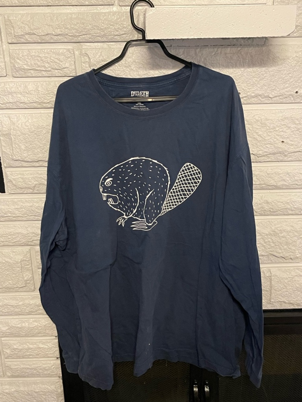 Duluth Trading Co Navy Crewneck Long Sleeve Shirt